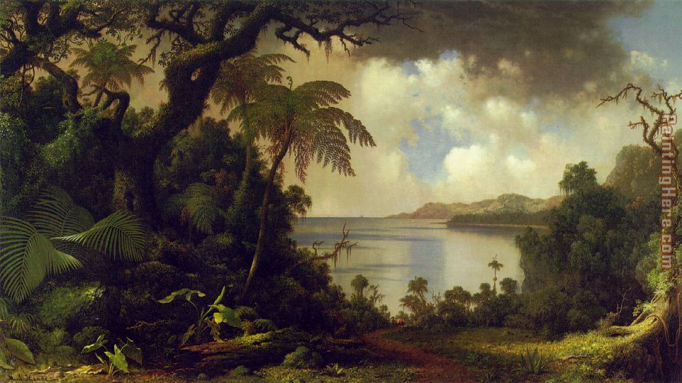 View from Fern Tree Walk, Jamaica painting - Martin Johnson Heade View from Fern Tree Walk, Jamaica art painting